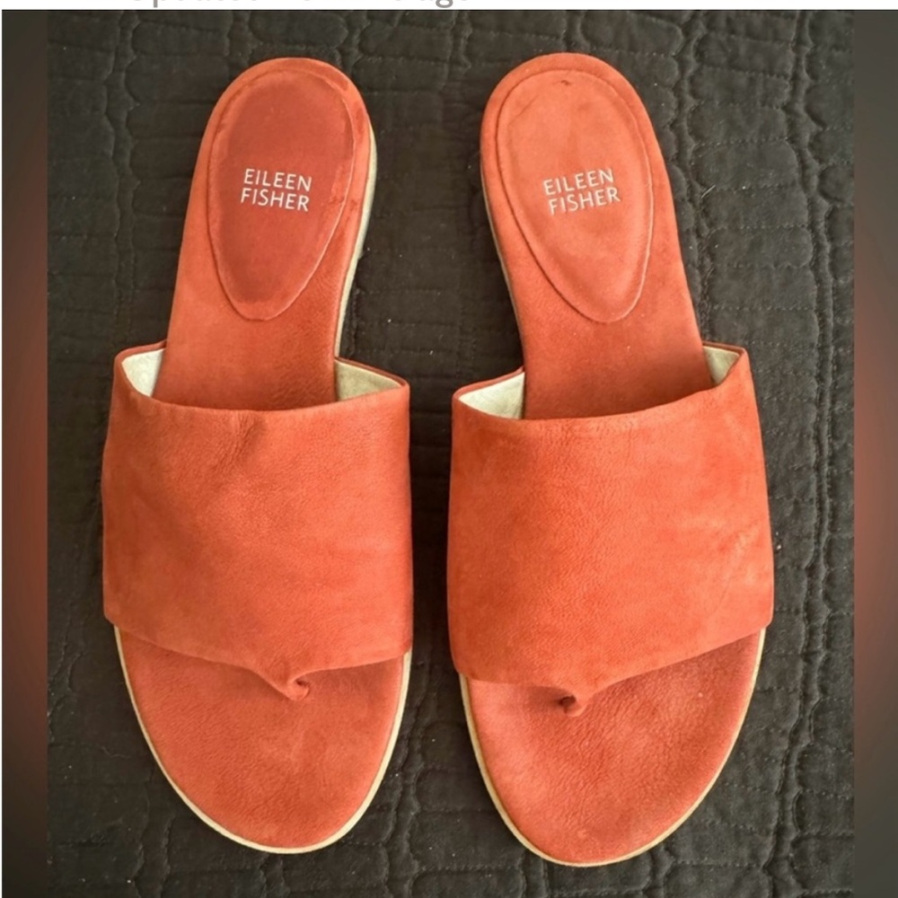 Eileen Fisher Edge Leather Slide Sandal